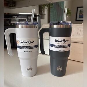 Wind River Tumblers duo- white and dark grey
